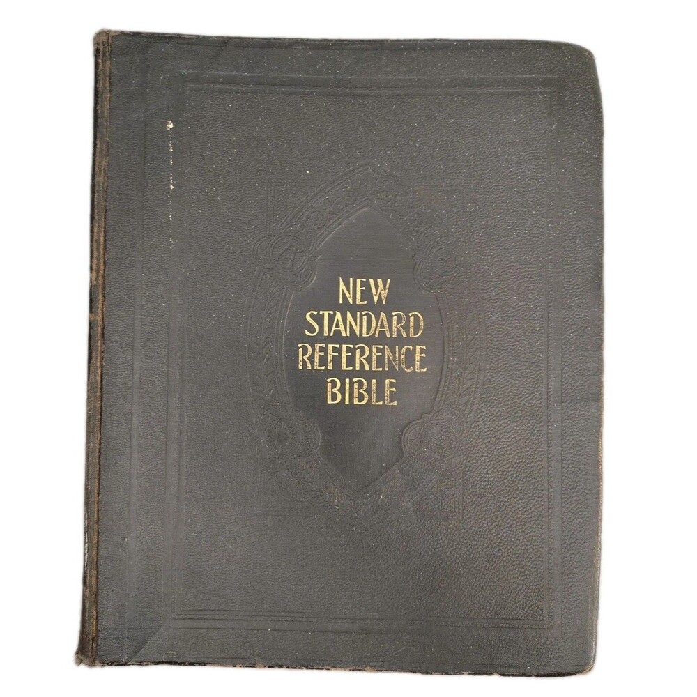 VTG 1936 Blue Ribbon New Standard Reference HOLY BIBLE Hertel Cyclopedic Indexed